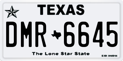 TX license plate DMR6645