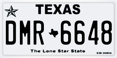 TX license plate DMR6648