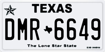 TX license plate DMR6649