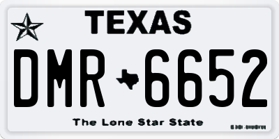 TX license plate DMR6652