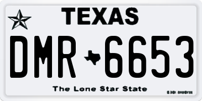 TX license plate DMR6653