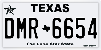 TX license plate DMR6654