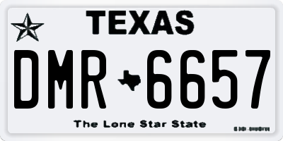 TX license plate DMR6657