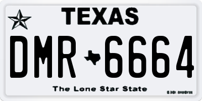 TX license plate DMR6664