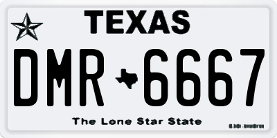 TX license plate DMR6667