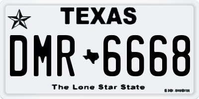 TX license plate DMR6668