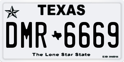 TX license plate DMR6669