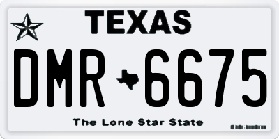 TX license plate DMR6675