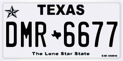 TX license plate DMR6677