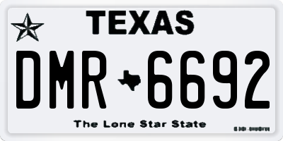 TX license plate DMR6692
