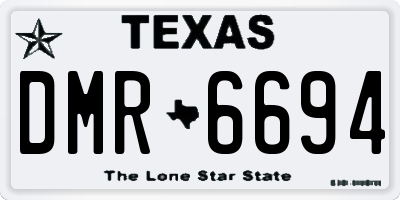 TX license plate DMR6694