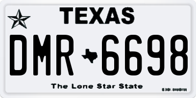 TX license plate DMR6698