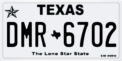 TX license plate DMR6702