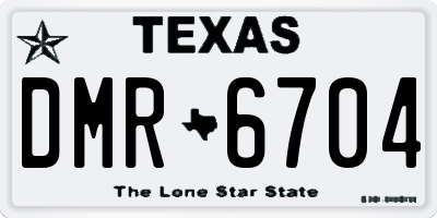 TX license plate DMR6704