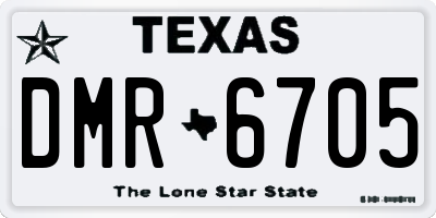 TX license plate DMR6705