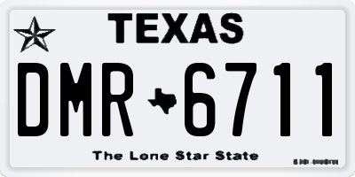 TX license plate DMR6711