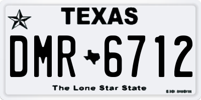 TX license plate DMR6712