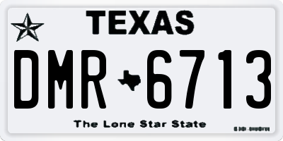 TX license plate DMR6713