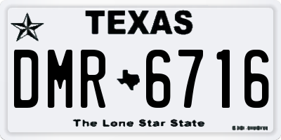 TX license plate DMR6716