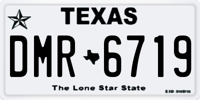TX license plate DMR6719