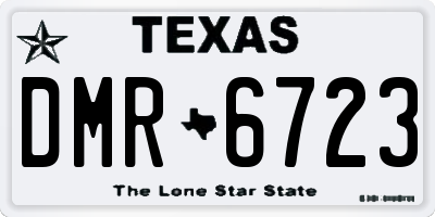 TX license plate DMR6723