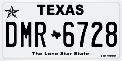 TX license plate DMR6728
