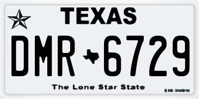 TX license plate DMR6729