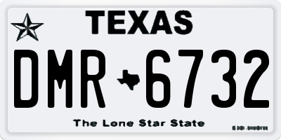 TX license plate DMR6732