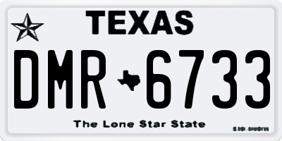 TX license plate DMR6733