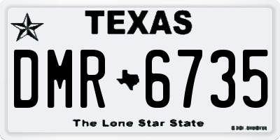 TX license plate DMR6735