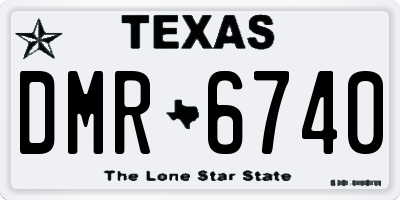 TX license plate DMR6740