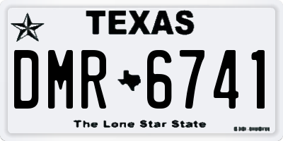 TX license plate DMR6741