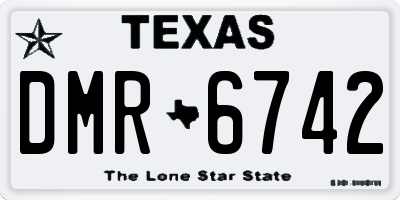 TX license plate DMR6742