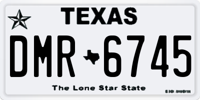 TX license plate DMR6745