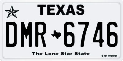 TX license plate DMR6746
