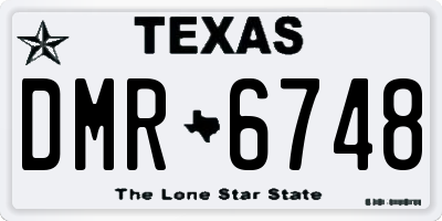 TX license plate DMR6748