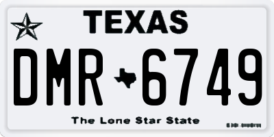 TX license plate DMR6749