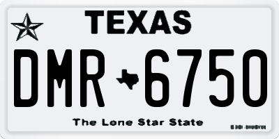 TX license plate DMR6750