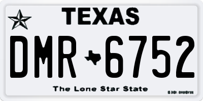 TX license plate DMR6752