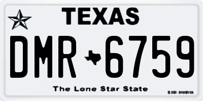 TX license plate DMR6759