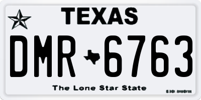 TX license plate DMR6763