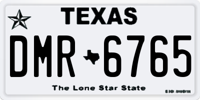 TX license plate DMR6765