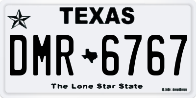 TX license plate DMR6767