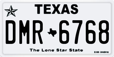 TX license plate DMR6768