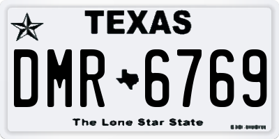 TX license plate DMR6769