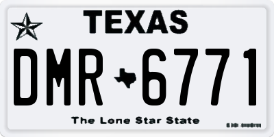 TX license plate DMR6771