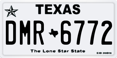 TX license plate DMR6772