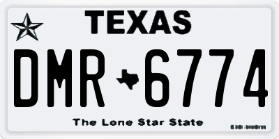 TX license plate DMR6774