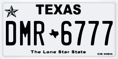 TX license plate DMR6777