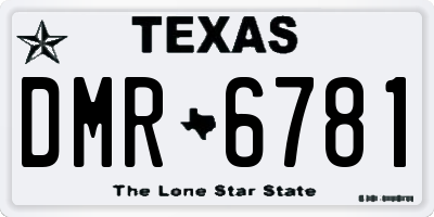 TX license plate DMR6781